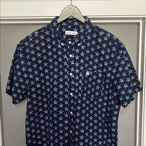 Southern Proper Men's Navy Star Print Shirt